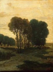 Shluk stromů, kolem roku 1860