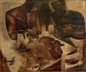 Constant Permeke, "Černý chléb" / Olej na plátně, 1923