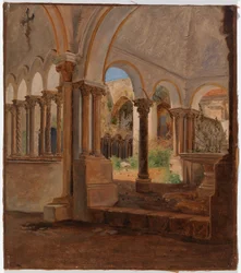 Prázdné nádvoří kláštera
