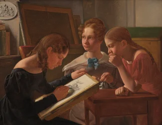Tři mladé dívky. Sestry umělců: Alvilde, Ida a Henriette, 1827