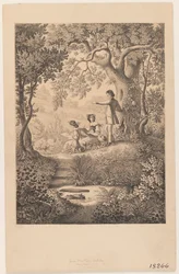 Lekce kreslení, 1865 (recto of 375816)