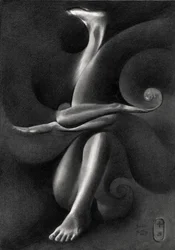 Elegantní surrealistická postava