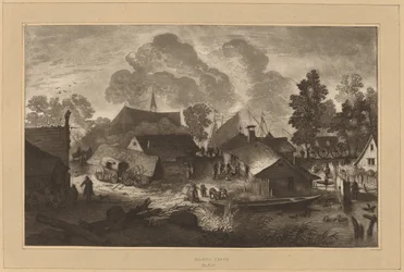 Vesnice s rybníkem, c. 1782.