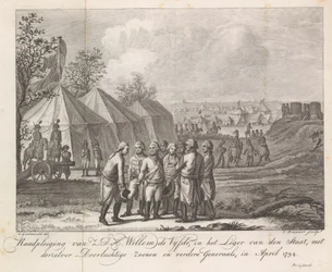 William V se svými syny v vojenském táboře, 1794 Konzultace Z.D.H. William Pátý, v armádě státu, se svými klidnými syny a dalšími generály, v dubnu 1794 (název na předmět)