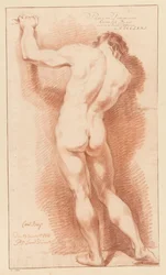 Stojící mužský akt, při pohledu zezadu (1. cena 1771)