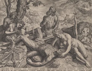 Adam a Eva naříkají nad smrtí Ábela, 1564.