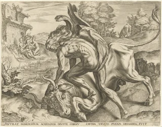 Hercules zápasí s Achelousem Labors of Hercules (název série)