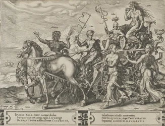 Triumf závisti, z Cyklus proměn lidských záležitostí, deska 4, 1564.