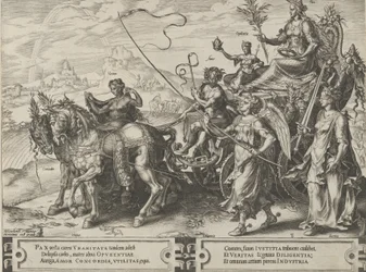 Triumf míru, z Cyklu proměn lidských záležitostí, deska 8, 1564.