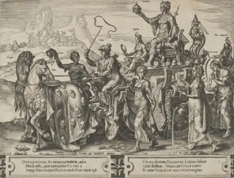 Triumph of the Riches, z Cyklus proměn lidských záležitostí, deska 2, 1564.