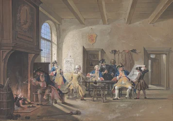 Scéna ze strážnice, 1744.