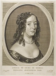 Amalia van Solms, manželka Fredericka Henryho, z knihy Devět portrétů