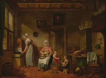 Interiér kuchyně, 1820