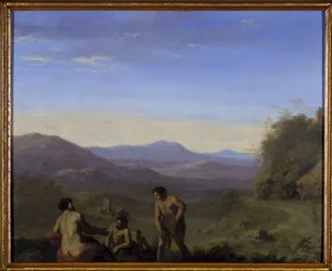 Arkádská krajina (olej na mědi)