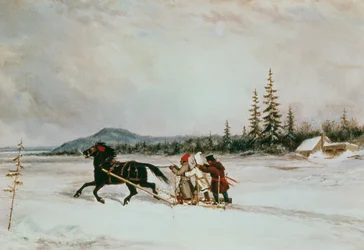 Habitants Sleighing, c.1855