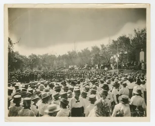 Promoce na Tuskegee Institute, asi 1916-18 (čb fotografie)
