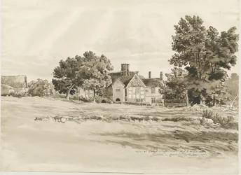 Oaken - Farm House: sépiová kresba, 5. srpna 1820