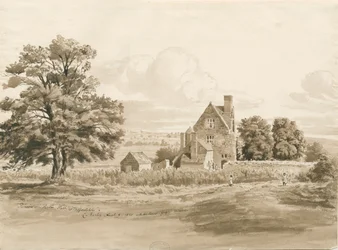 Tettenhall - Perton Hall: sépiová kresba, 9. srpna 1820 (kresba)