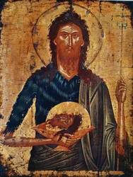 Ikona svatého Jana Předchůdce (tempera na panelu)
