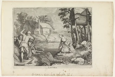 Leto (Latona) promění Lyciany v žáby Metamorfózy Ovidia (název série)