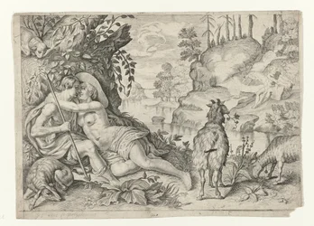 Polyphemus byl chycen Acis en Galatea Metamorfosen van Ovidius (název série)