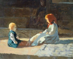 Děti na slunci, cca 1860, Cristiano Banti (1824-1904)