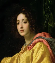 Judith a Holofernes, 1599 olej na plátně, detail 79578