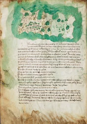 Mapa Paxosu, asi 1420 (pergamen)