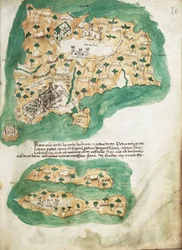 Pergamenová tabulka Naxos, cca 1420 (pergamen)