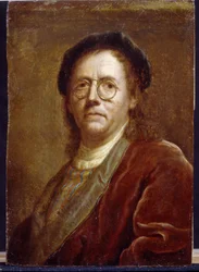 Autoportrét. Dílo Jana (Jeana) Kupeckého (Kupetzki) (1667-1740), olej na kartonu. České umění