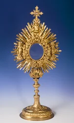 Barokní monstrance (pozlacený kov)