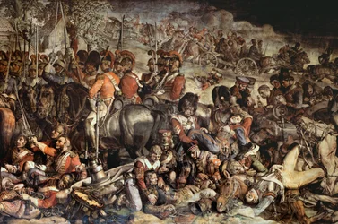 Setkání Wellingtona a Bluchera po Waterloo (nástěnná malba) (detail 200144)