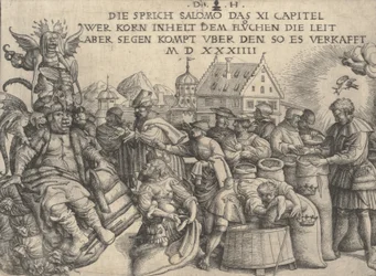 Ilustrace k Příslovím 11:26, 1534.
