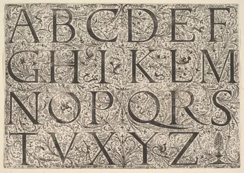 Římská majuskulní abeceda, kolem roku 1520