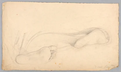 Kresba, spodní část páru nohou, 1840