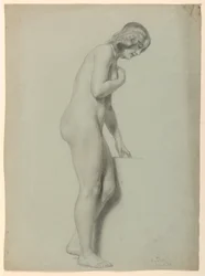 Kresba, ženský akt, 1858
