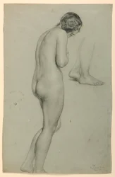 Kresba, ženský akt, 1858