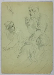 Kresba, Král a dvě ženy, Separ, asi 1845