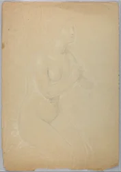 Kresba, studie k "Magdaleně", F, 1852
