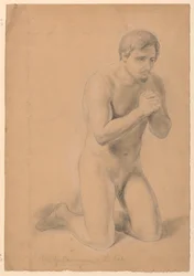 Kresba, Studie k "přijímání nemocných", 1844