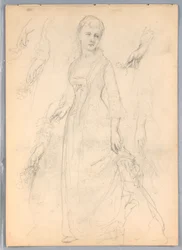 Kresba, Studie k filmu "Tizián ukazuje", 1872
