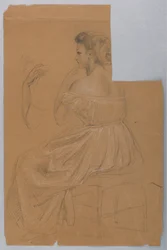 Kresba, Studie k filmu "Tizián ukazuje", 1872