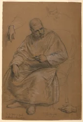 Kresba, Studie k filmu "Tizián ukazuje", 1872