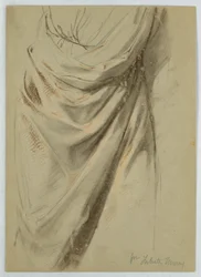 Kresba, studie k filmu "Tribute Money", 1852