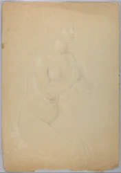Ženský akt, studie pro "A Magdalen"