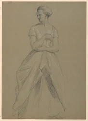 Studie paní Binghamové pro „Republikánský soud“ (recepční den lady Washingtonové)