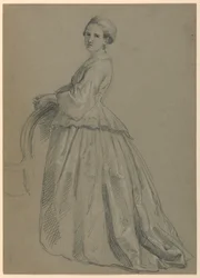Studie Sophie Chew pro „Republikánský soud“ (recepční den lady Washingtonové)