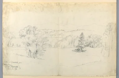 Řeka Hudson a Catskills z Barrytownu