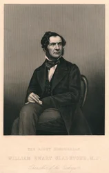 Ctihodný William Ewart Gladstone, M.P., 1859.
