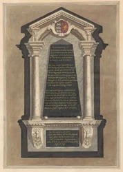 Památník Somerset English, jeho manželka Judith, jeho matka, jeho otec, sestra a bratr z Hampton Church